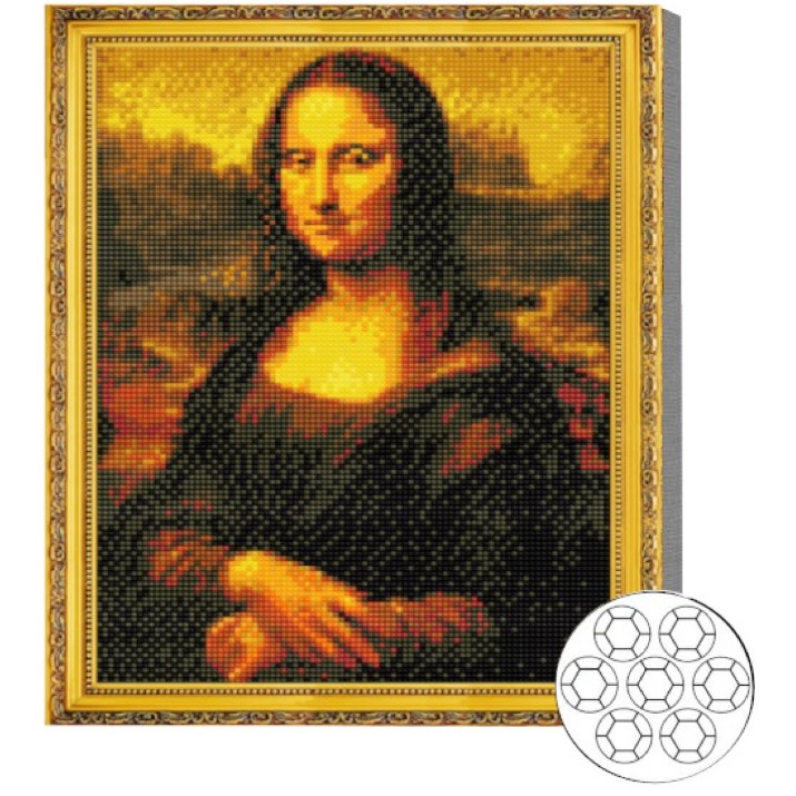 Mozaic cu diamante Art Gallery Premium Mona Lisa 30x40cm (GB82436)