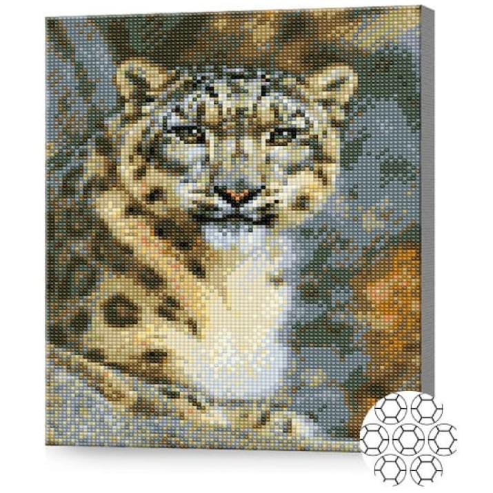 Mozaic cu diamante Art Gallery Premium Snow Leopard 30x40cm (GB87788)