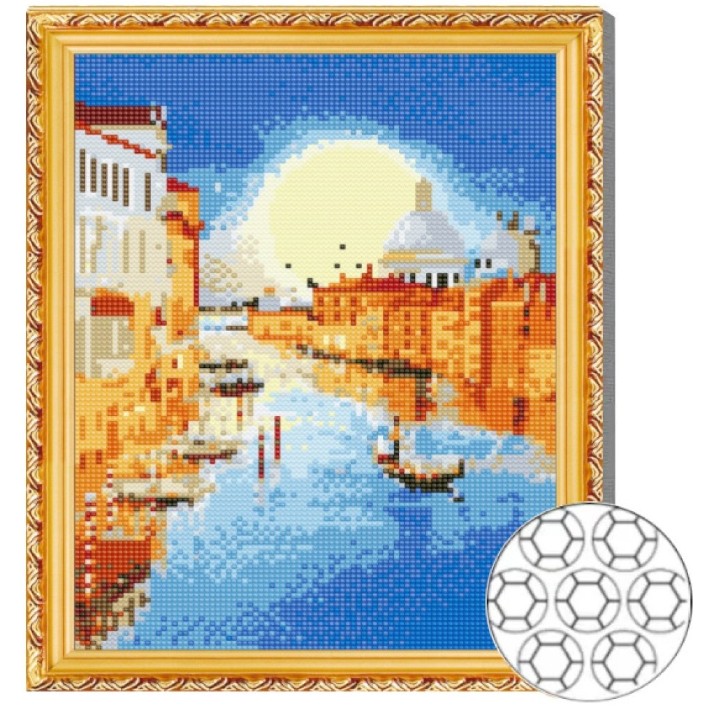 Алмазная мозаика Art Gallery Premium Venice Under The Full Moon 30x40cm (GB84776)