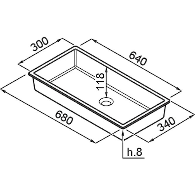 Chiuvetă de bucătărie Elleci Intenso Quadro 06430 Dual Mount Black (BDIQU064BK30)