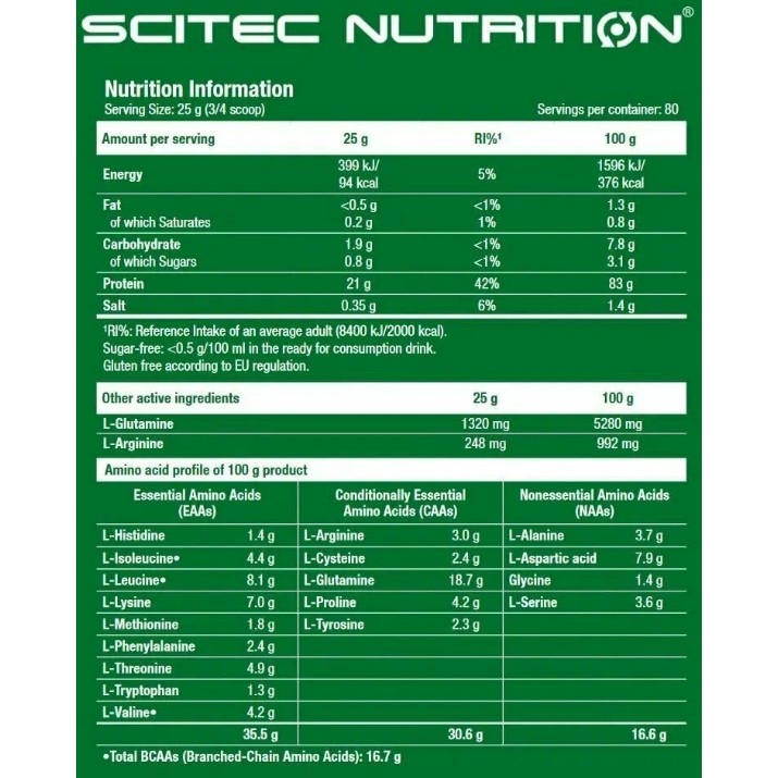 Протеин Scitec-nutrition 100% Whey Isolate 2000g Strawberry