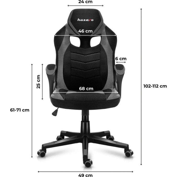 Офисное кресло Huzaro FORCE 2.5 Grey