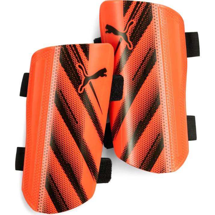 Protecție picior fotbal Puma Attacanto Strap Glowing Red/Puma Black, s.XXS