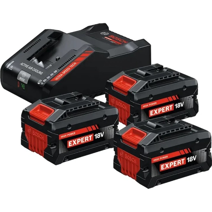 Набор зарядное устройство + 3 аккумулятора Bosch EXBA18V-80 (B0615V0005R)