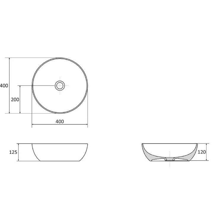 Lavoar Ravak UNI 400 B Slim Anthracite (XJX03140000)