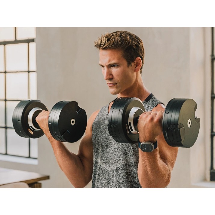 Gantere reglabile cu suport Technogym Connected Dumbbells