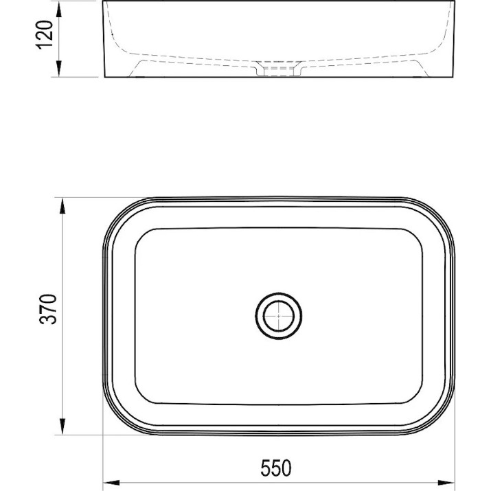 Lavoar Ravak Ceramic Slim Anthracite (XJX03155003)