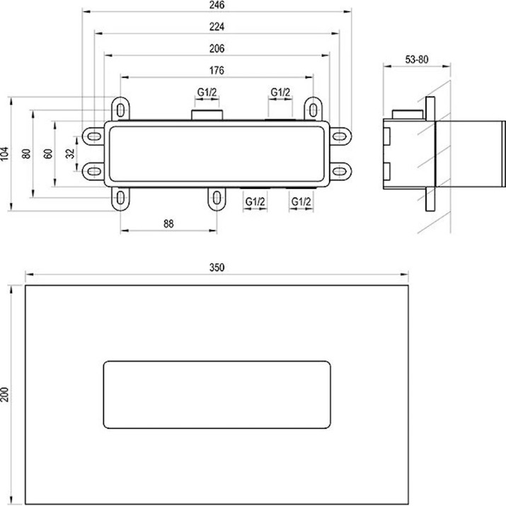R-Box для напольного смесителя душа Ravak RB 07D.50 X070233