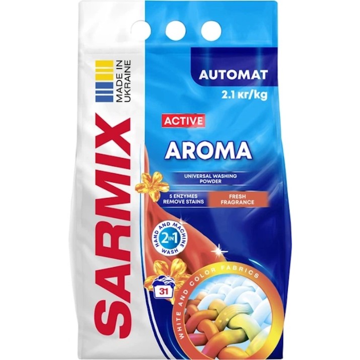 Стиральный порошок Sarmix Active Aroma 2.1kg