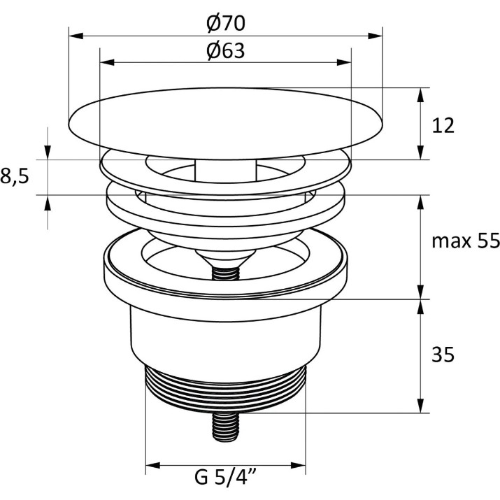 Ventil pentru lavoare Ravak X01919