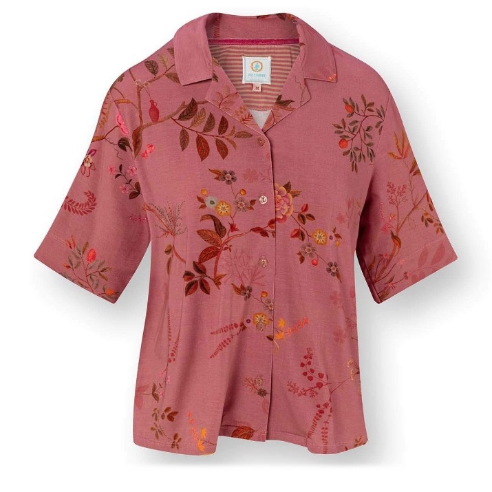 Женская рубашка Pip Studio Flora Bodhi Flower Dark Pink s.L (51.512.832)