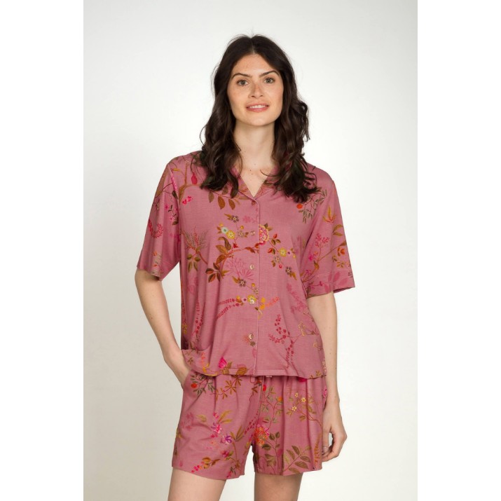 Cămașă damă Pip Studio Flora Bodhi Flower Dark Pink s.M (51.512.831)