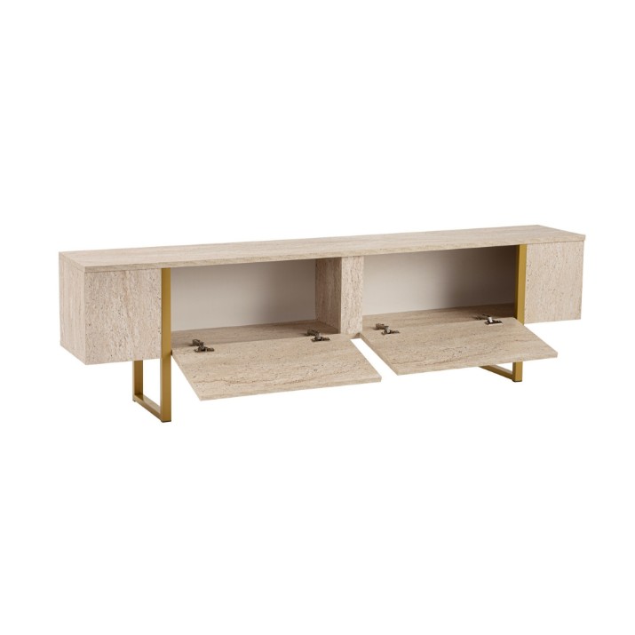 Comodă TV Hanah Home Serenity Travertine Gold