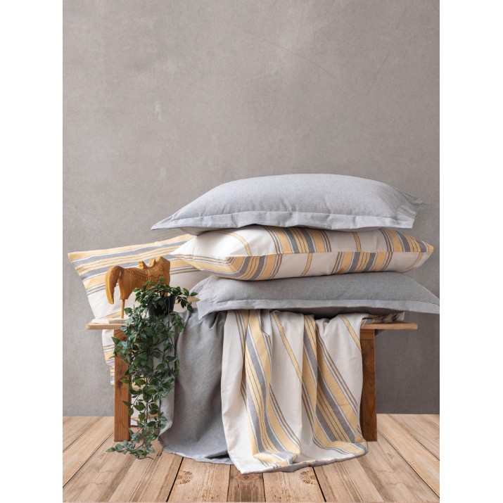 Lenjerie de pat Cotton Box Tribus Yellow