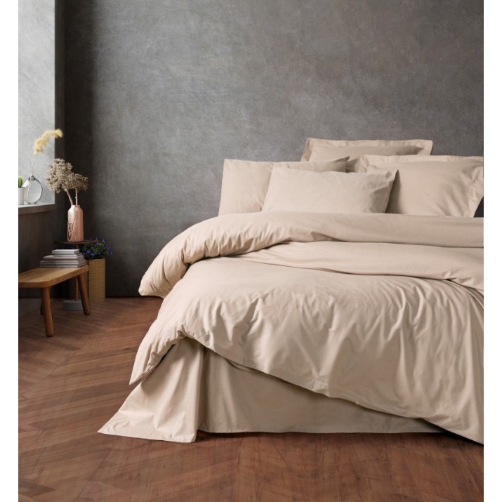 Lenjerie de pat Cotton Box Plain Beige