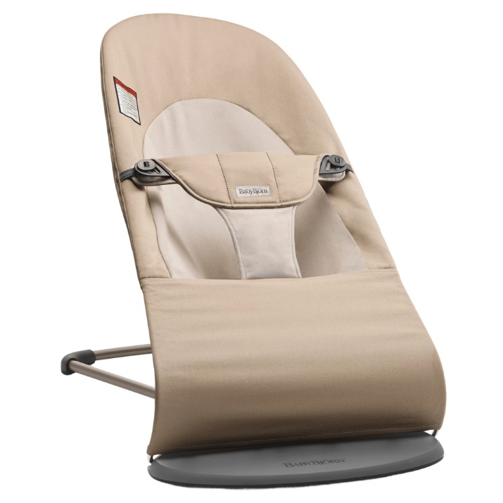 Детский шезлонг BabyBjorn Balance Soft Woven Khaki/Beige (005226A)