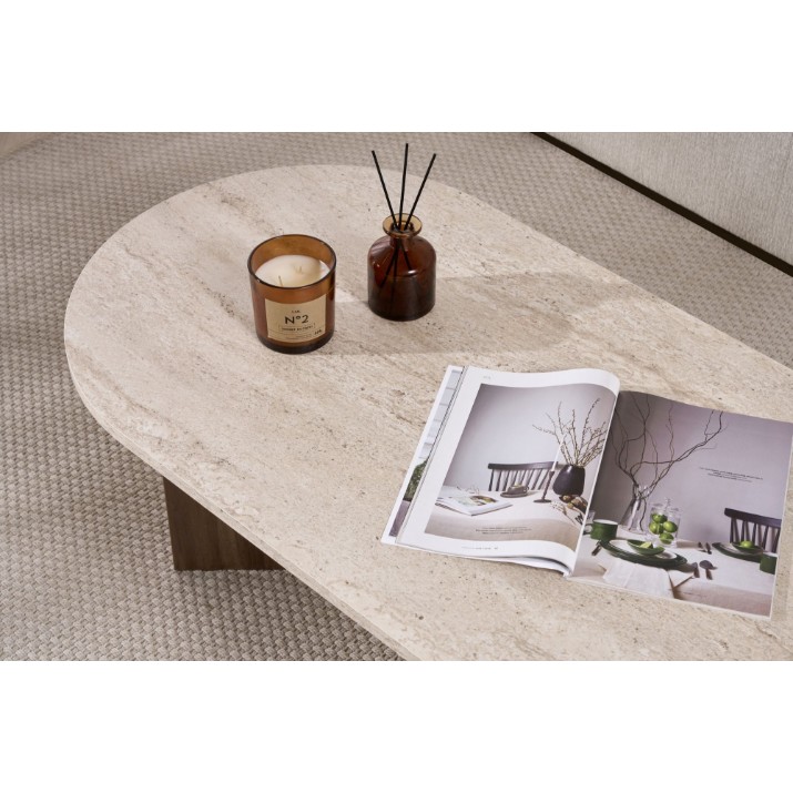 Măsuţă cafea Hanah Home Sable Travertine Walnut