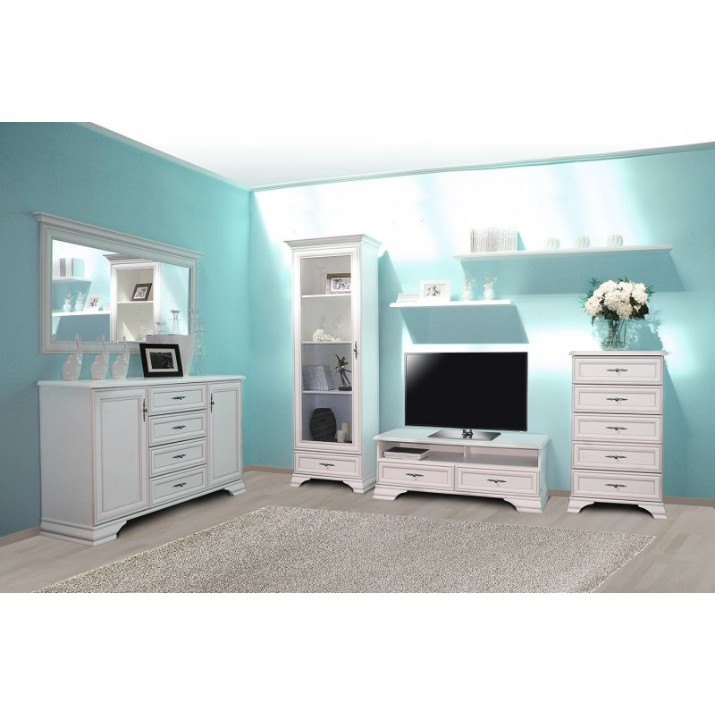 Vitrină BRW Kentaki (REG1W1S) White