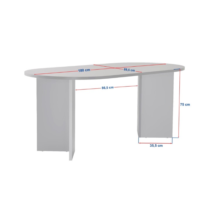 Masă pentru bucătărie Hanah Home Sablin Wood White