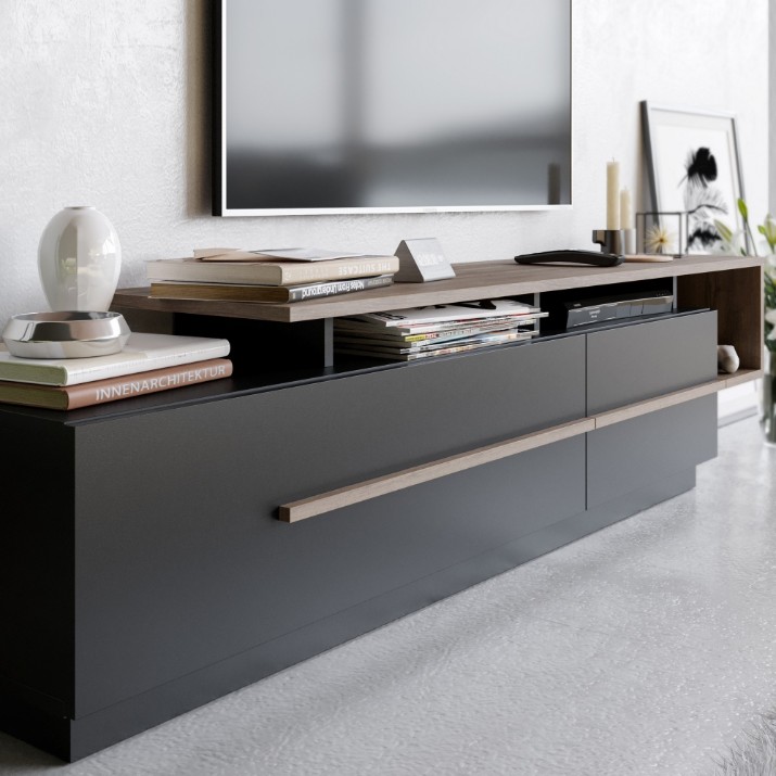 Тумба под ТВ Hanah Home Pia Black Walnut