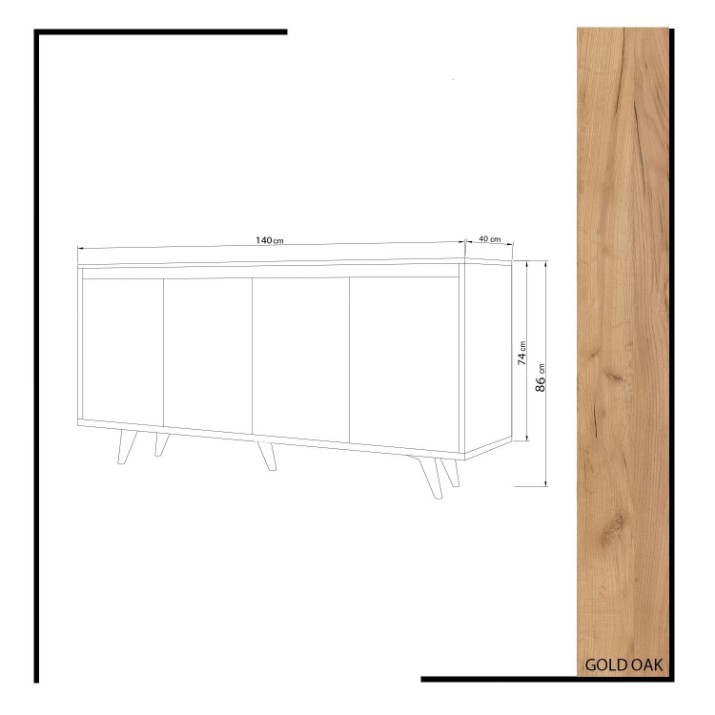 Dulăpior Hanah Home Nossa Oak/White