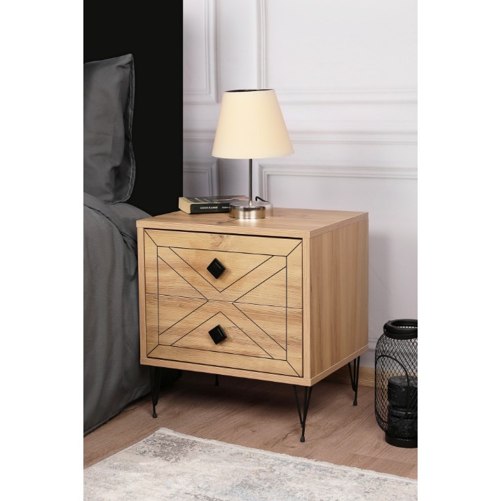 Noptieră Hanah Home Luna Pine