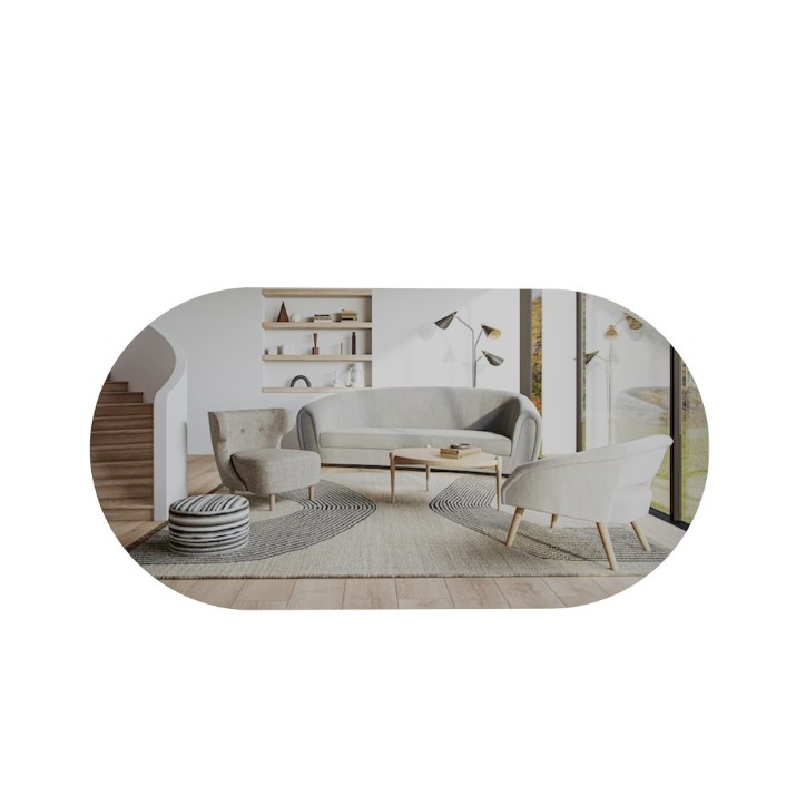 Зеркало Hanah Home Riors Transparent/Gold