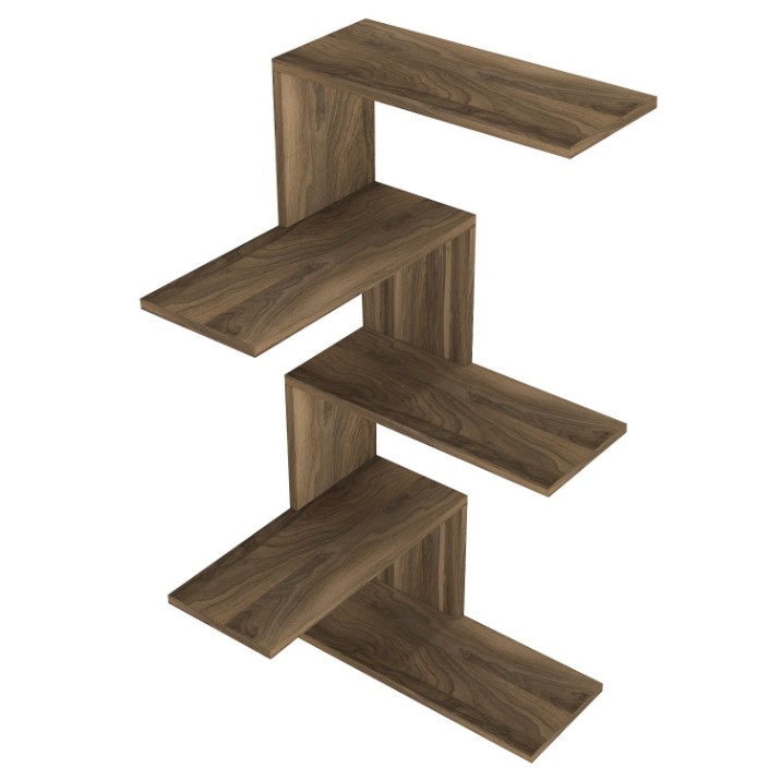 Raft de perete Hanah Home Caniko Walnut