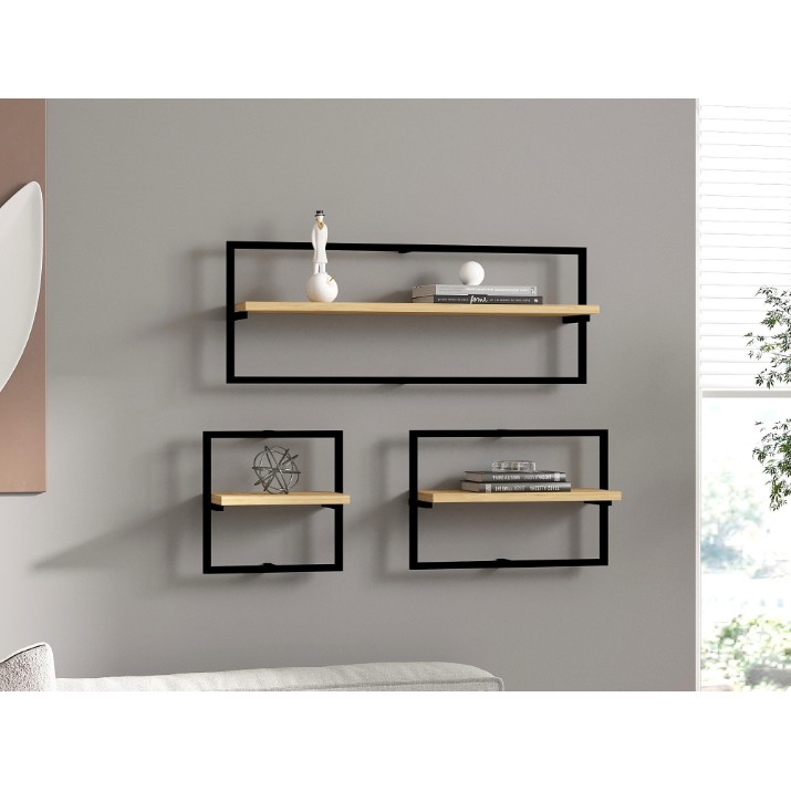 Комплект навесных полок Hanah Home Yeso Sapphire Oak