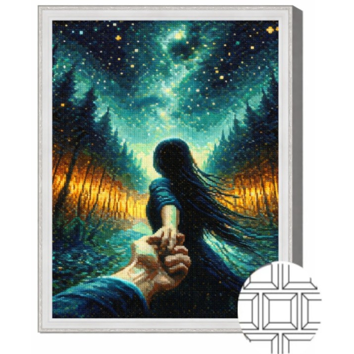 Mozaic cu diamante Art Gallery Premium Follow Me 40x50cm (QB206547)