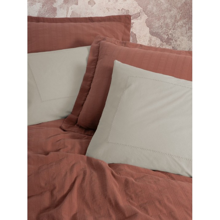 Lenjerie de pat Cotton Box Natura Vilo Tile Red