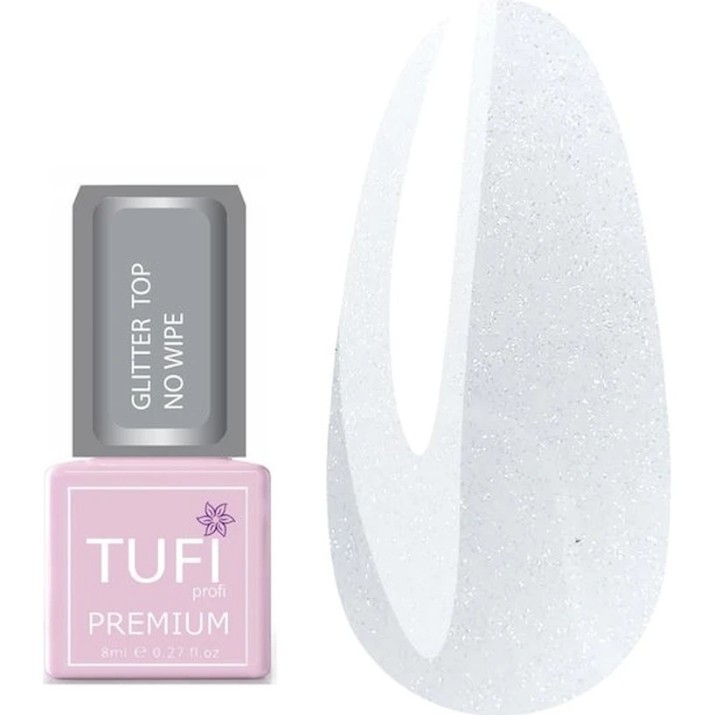 Топ для гель-лака Tufi Profi Premium Glitter Top No Wipe 8ml