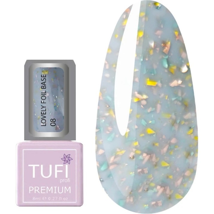 Bază pentru gel-lac Tufi Profi Premium Lovely Foil Base 08 8ml