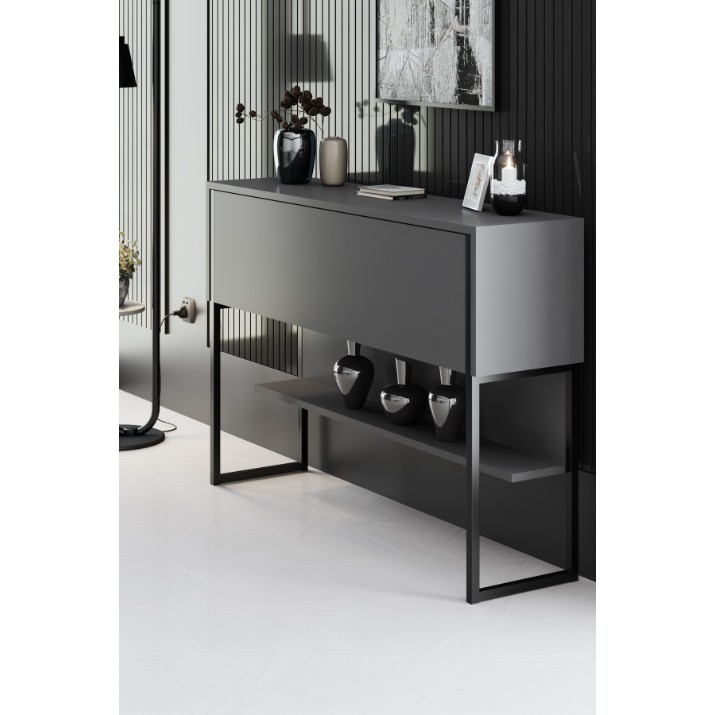 Masă consolă Hanah Home Luxe Black Anthracite