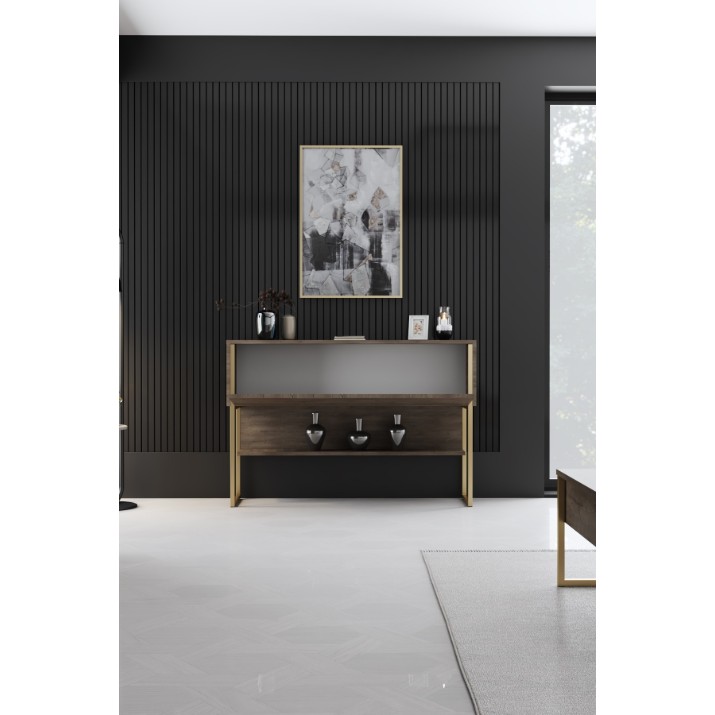 Masă consolă Hanah Home Luxe Gold Walnut