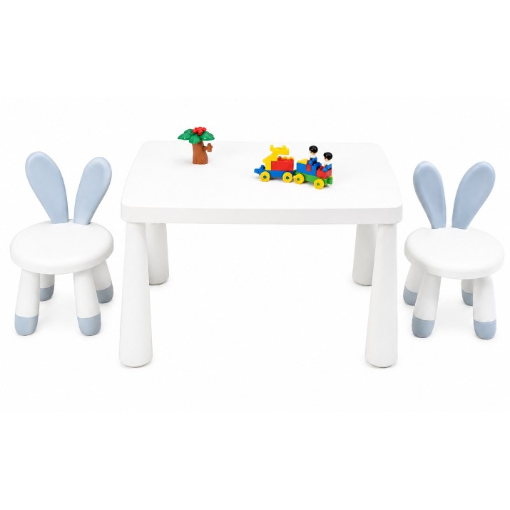 Măsuță pentru copii cu scaune 4Play AT116 Bunny White/Blue