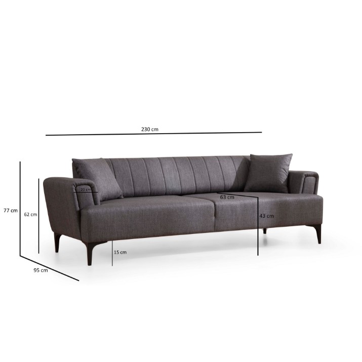 Canapea Atelier Del Sofa Hamlet Dark Grey