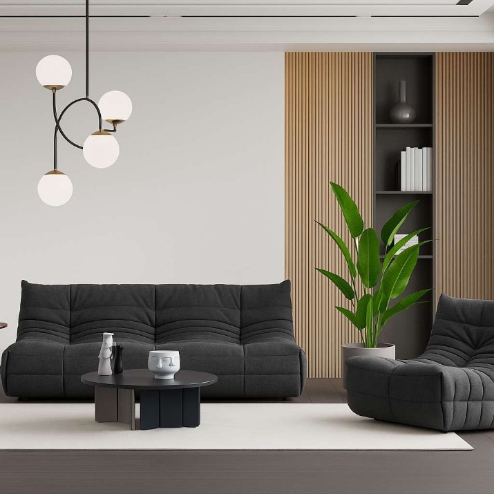 Canapea Atelier Del Sofa Bocek Dark Grey