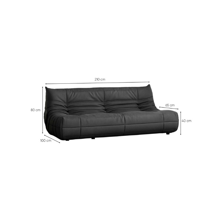 Canapea Atelier Del Sofa Bocek Dark Grey