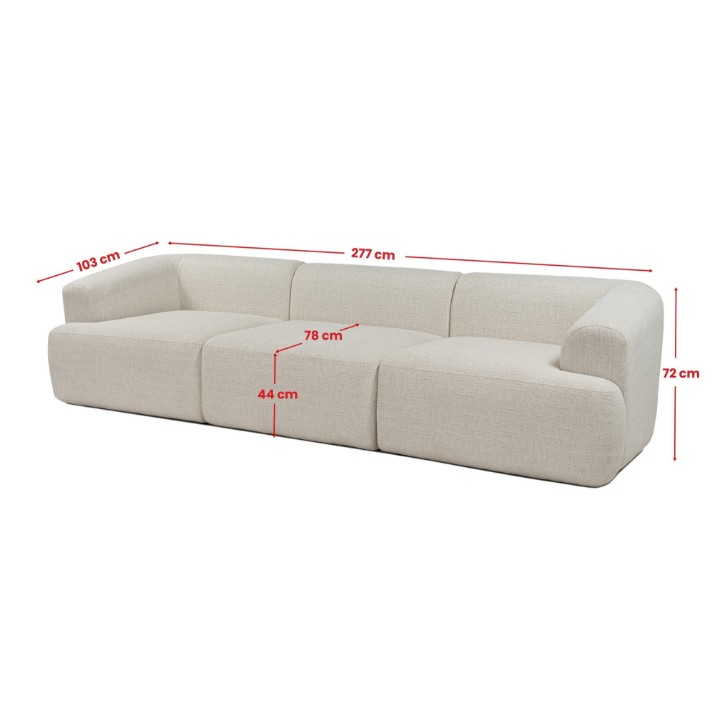 Canapea Atelier Del Sofa Sofia 3 White