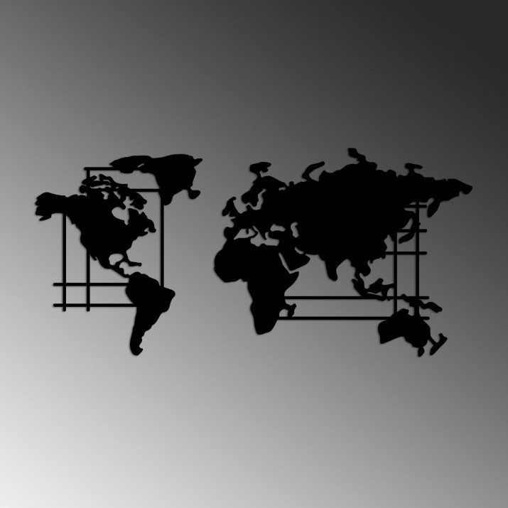 Декоративное панно Wallity World Map L