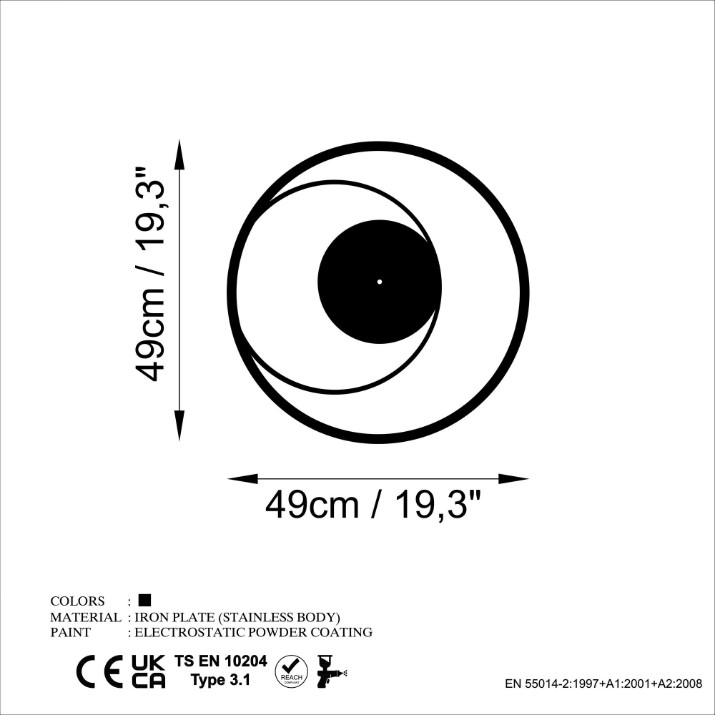 Ceas de perete Wallity Circle 15