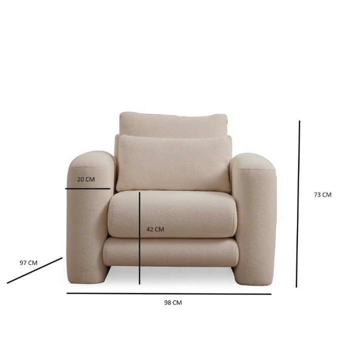 Кресло Atelier Del Sofa Lily Cream Wing