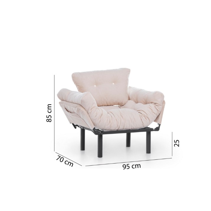 Fotoliu Atelier Del Sofa Nitta Single Cream