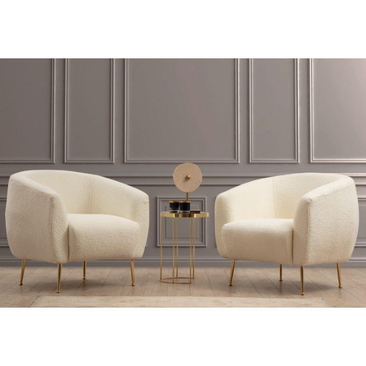 Fotoliu Atelier Del Sofa Eses Cream Bouclette