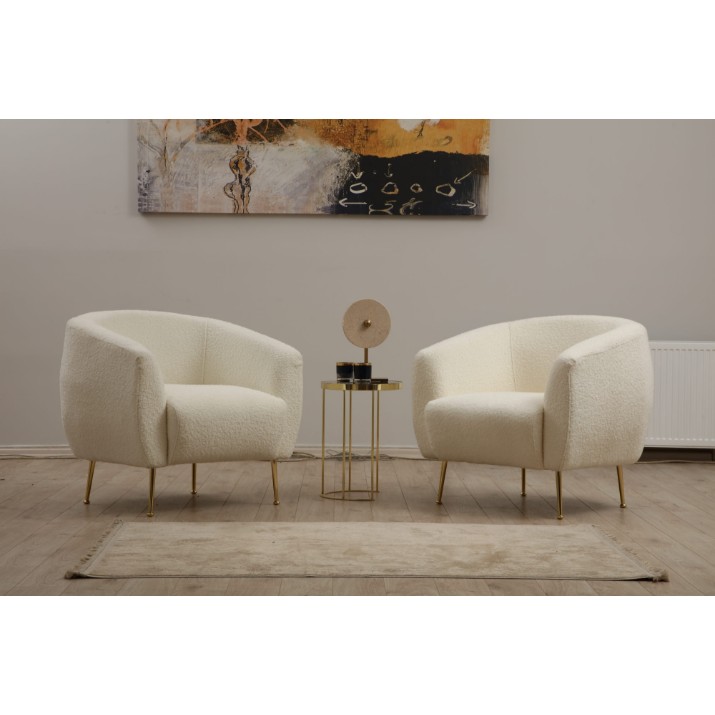 Fotoliu Atelier Del Sofa Eses Cream Bouclette