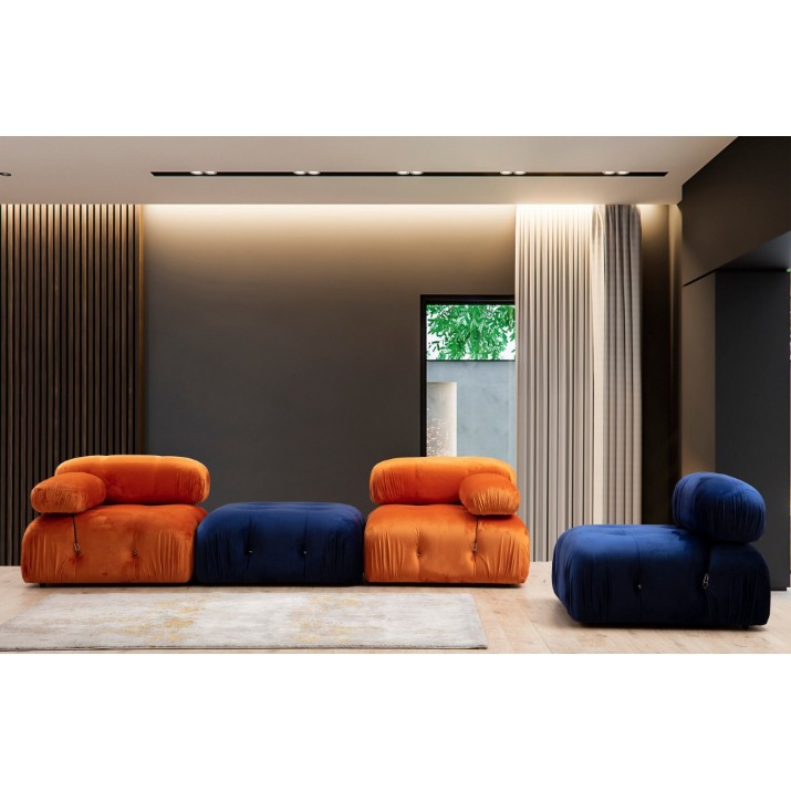 Fotoliu moale Atelier Del Sofa Bubble Velvet Blue