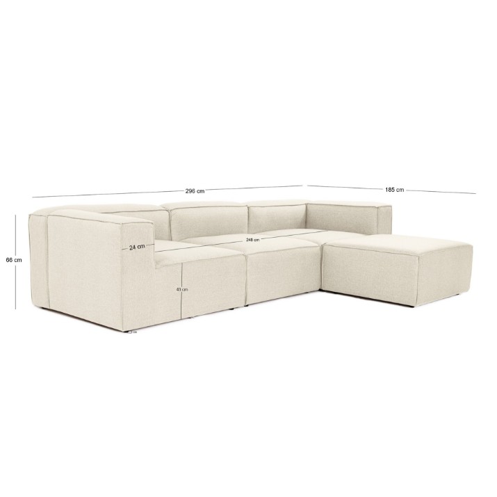 Угловой диван Atelier Del Sofa Fora Ecru