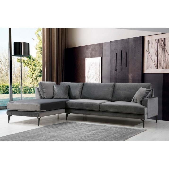 Canapea de colț Atelier Del Sofa Papira Left Anthracite
