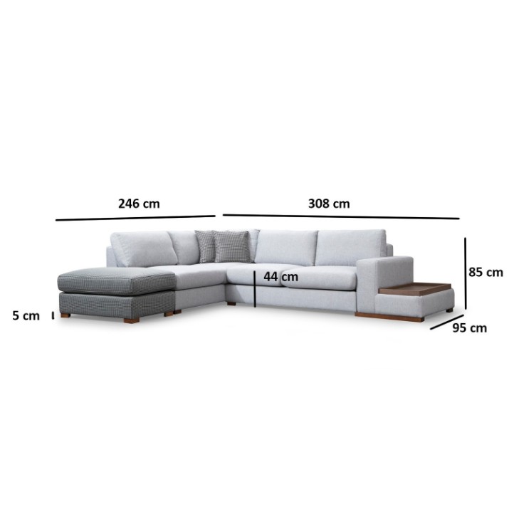 Canapea de colț Atelier Del Sofa Loop 3